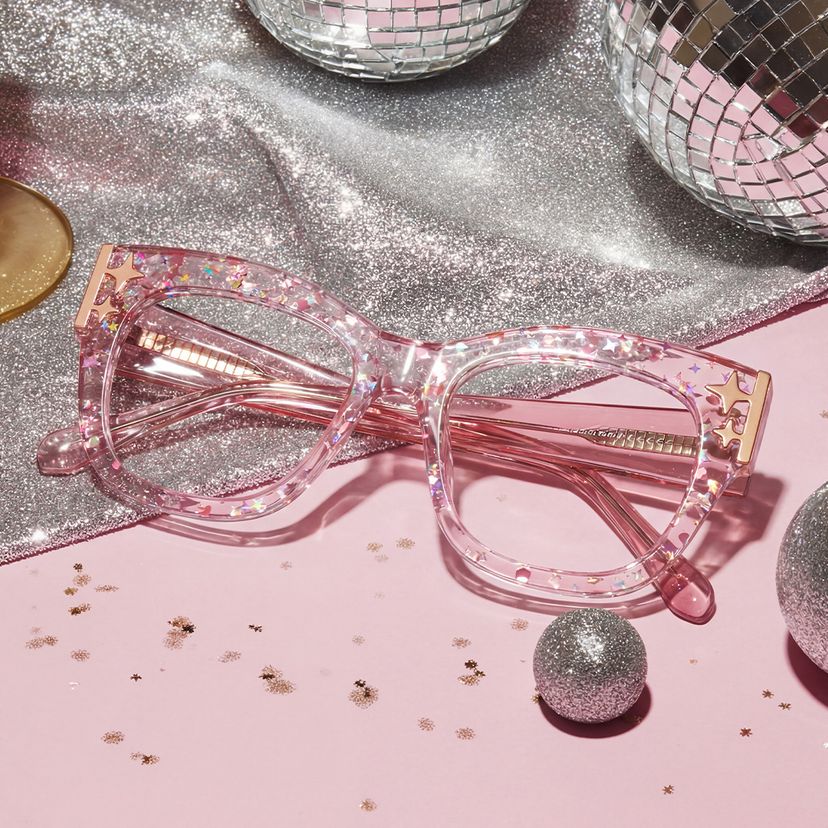 Minfia Rose Carré lunettes