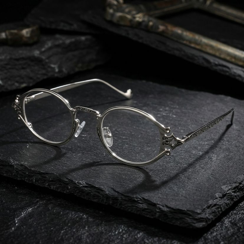 Serena Argent Ovale lunettes