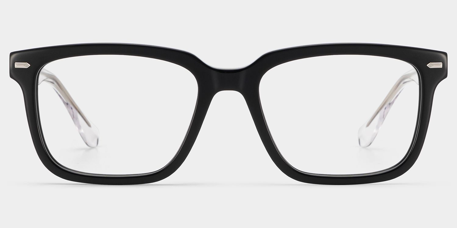 George Lunettes rectangulaires noires0
