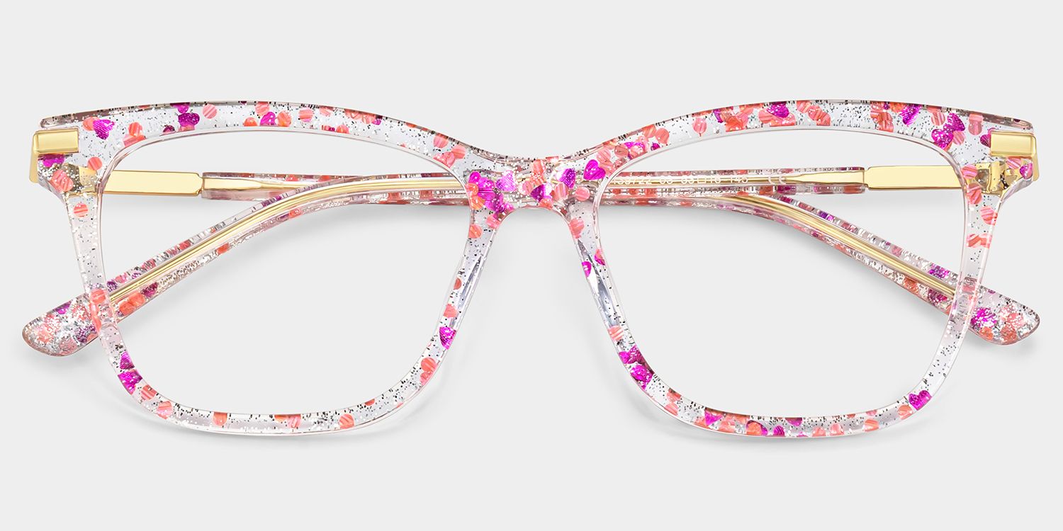 Eliot Rectangle Rose Lunettes3