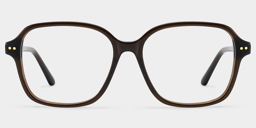 Clementine Marron Carré lunettes