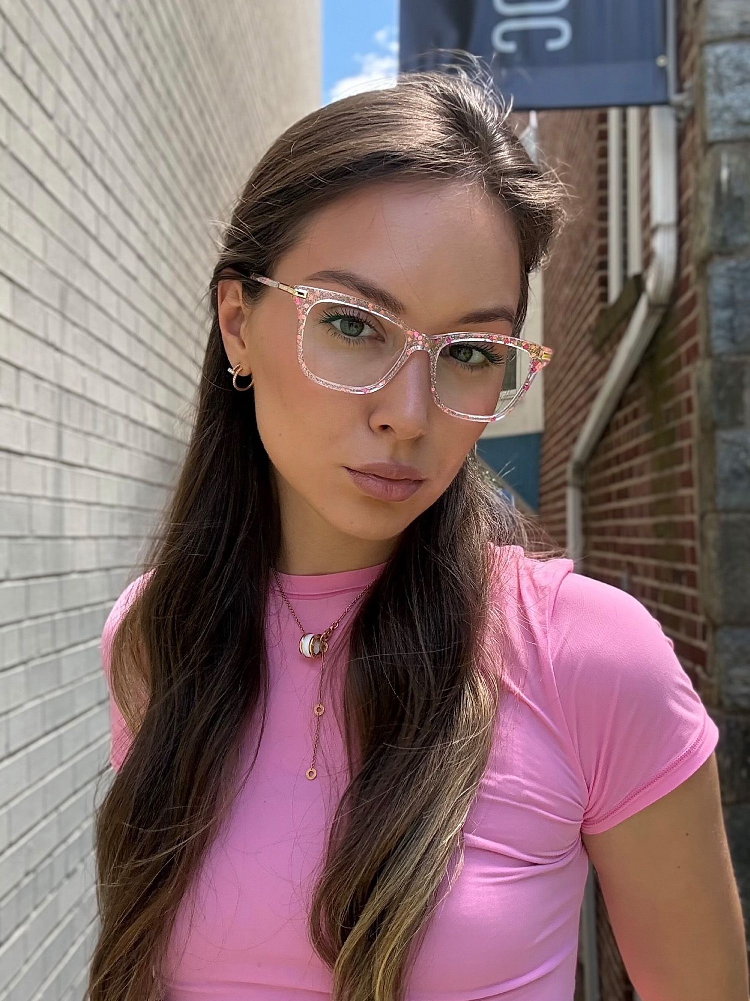 Eliot Rectangle Rose Lunettes7