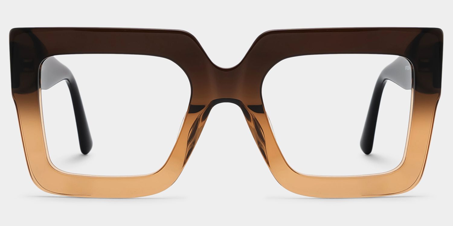 Brandon Marron Carré Lunettes0