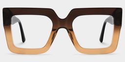 Brandon Marron Carré lunettes0