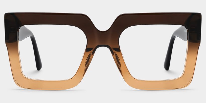 Brandon Marron Carré lunettes