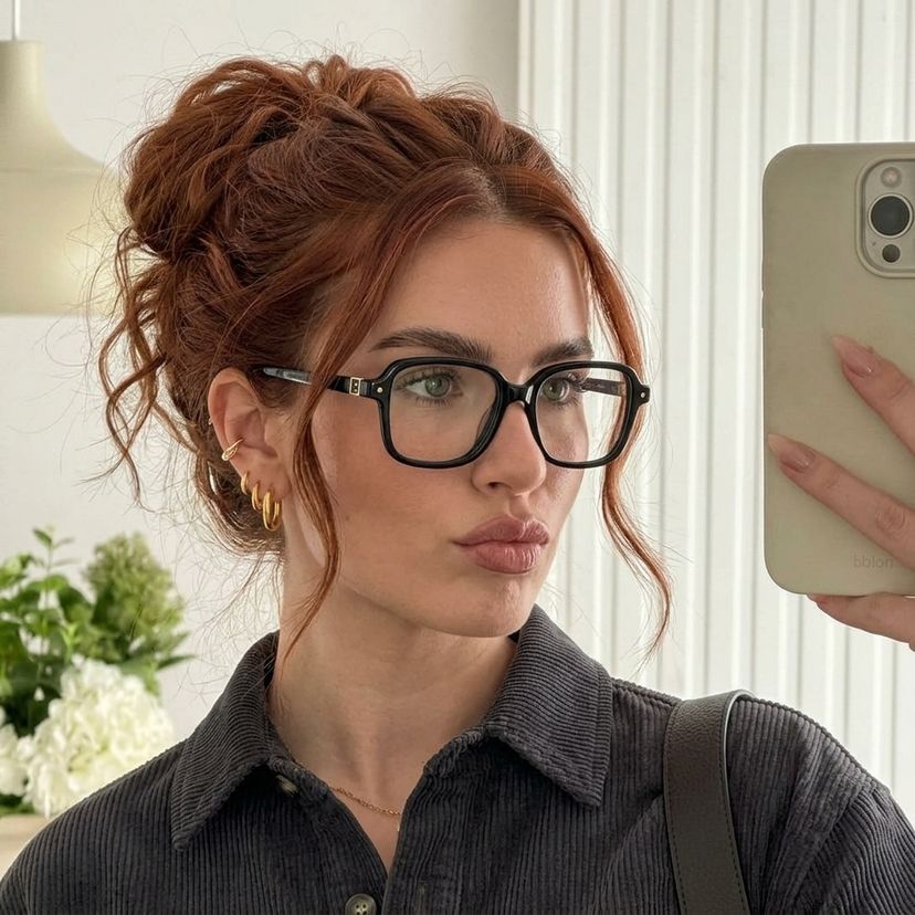 Talia Noir Carré lunettes