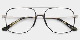 Poppy Noir Aviateur lunettes1