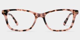 Juliana Tortue Rose Rectangulaire lunettes0