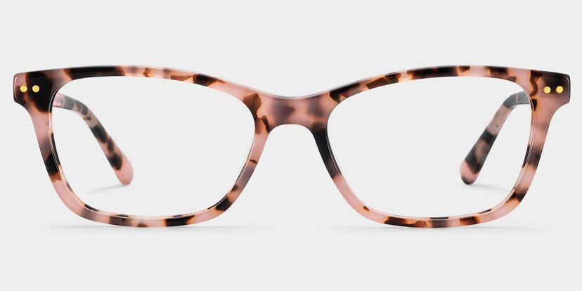 Juliana Tortue Rose Rectangulaire lunettes