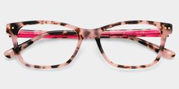 Juliana Tortue Rose Rectangulaire lunettes1
