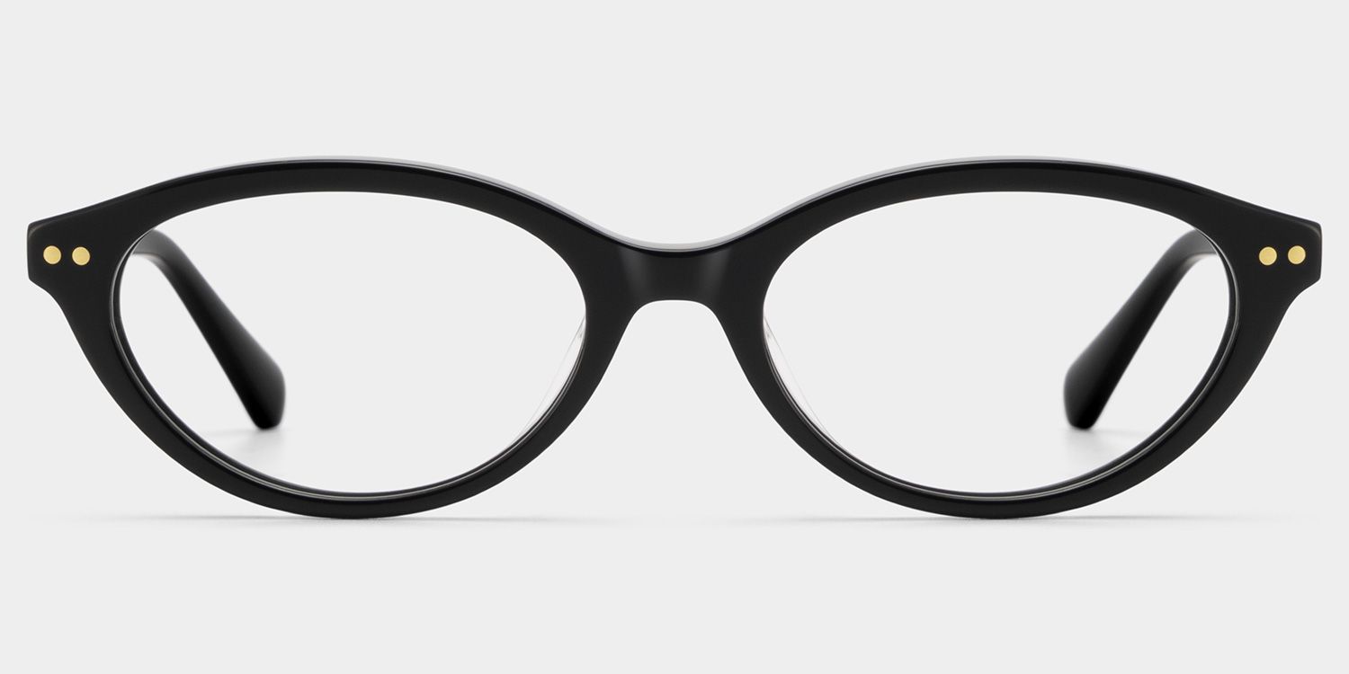 Lunettes Ashby à monture ovale noire | Style Varsity épuré1