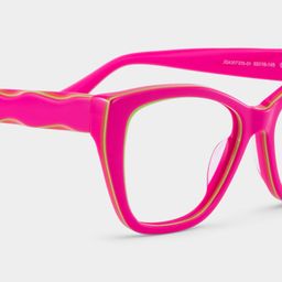 Blaise rose et vert Papillon lunettes4