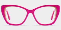 Blaise rose et vert Papillon lunettes0