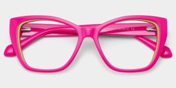 Blaise rose et vert Papillon lunettes1