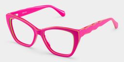 Blaise rose et vert Papillon lunettes2