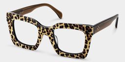 Megan Imprimé léopard Carré lunettes3