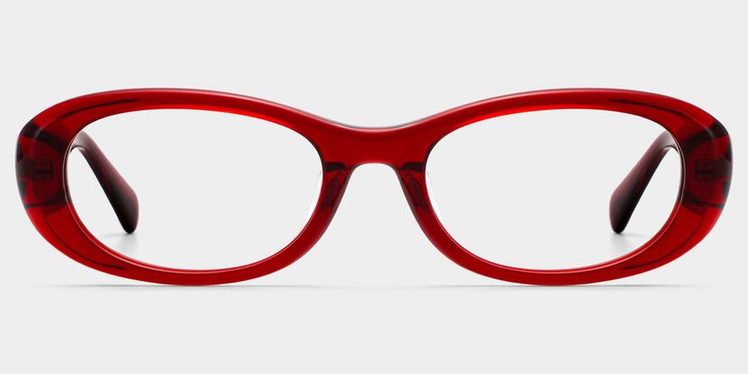Catherine Rouge Ovale lunettes