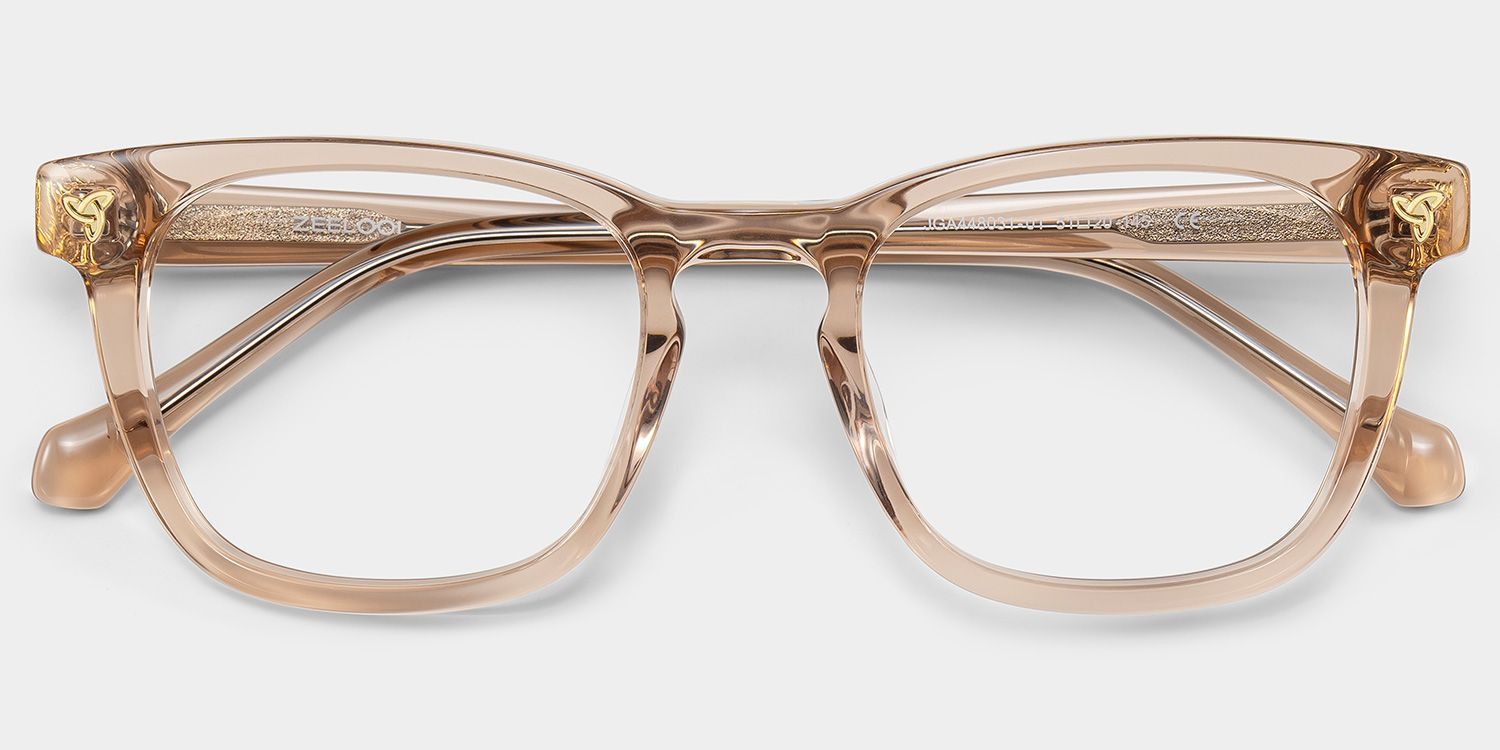 Lunettes Heather à monture marron et forme carrée en ligne | ZEELOOL1