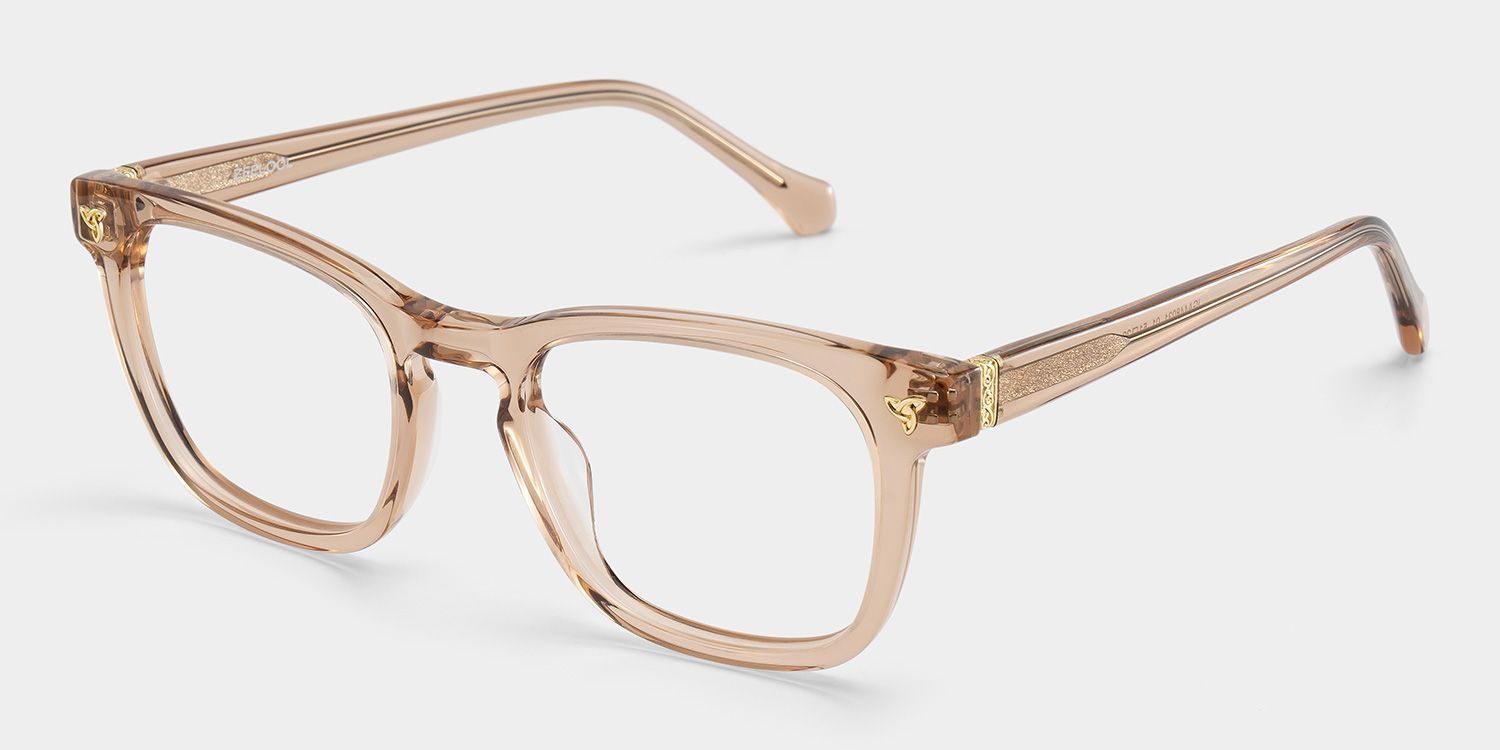 Lunettes Heather à monture marron et forme carrée en ligne | ZEELOOL2