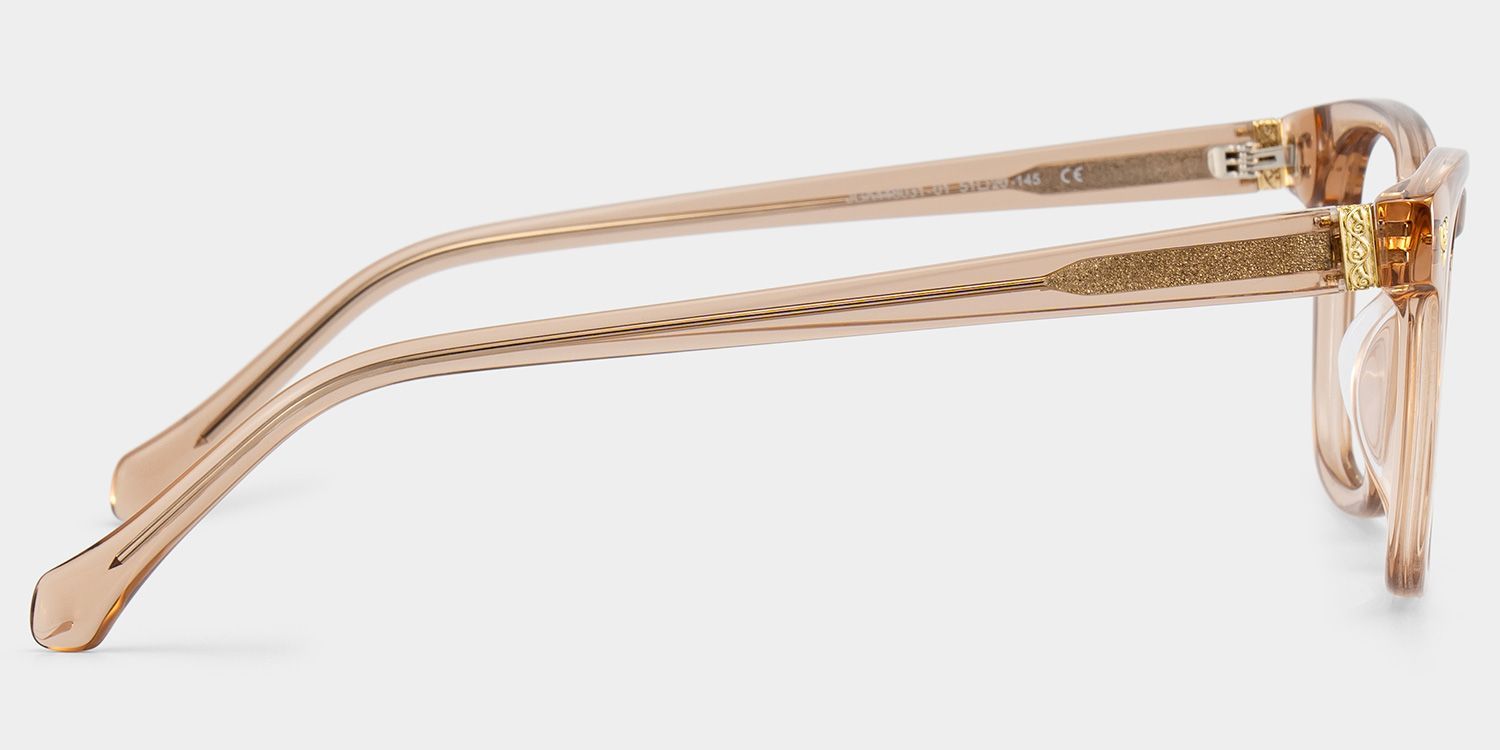 Lunettes Heather à monture marron et forme carrée en ligne | ZEELOOL3