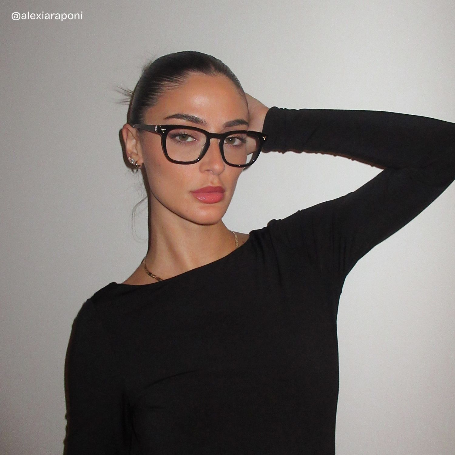 Lunettes à monture noire carrée Heather en ligne | ZEELOOL6