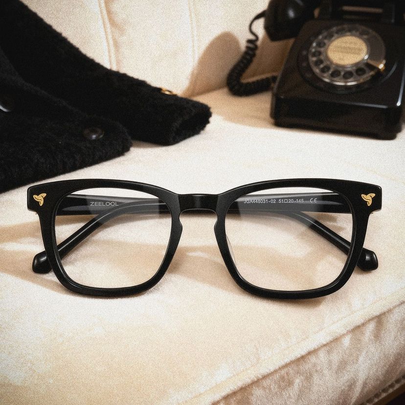 Heather Noir Carré lunettes