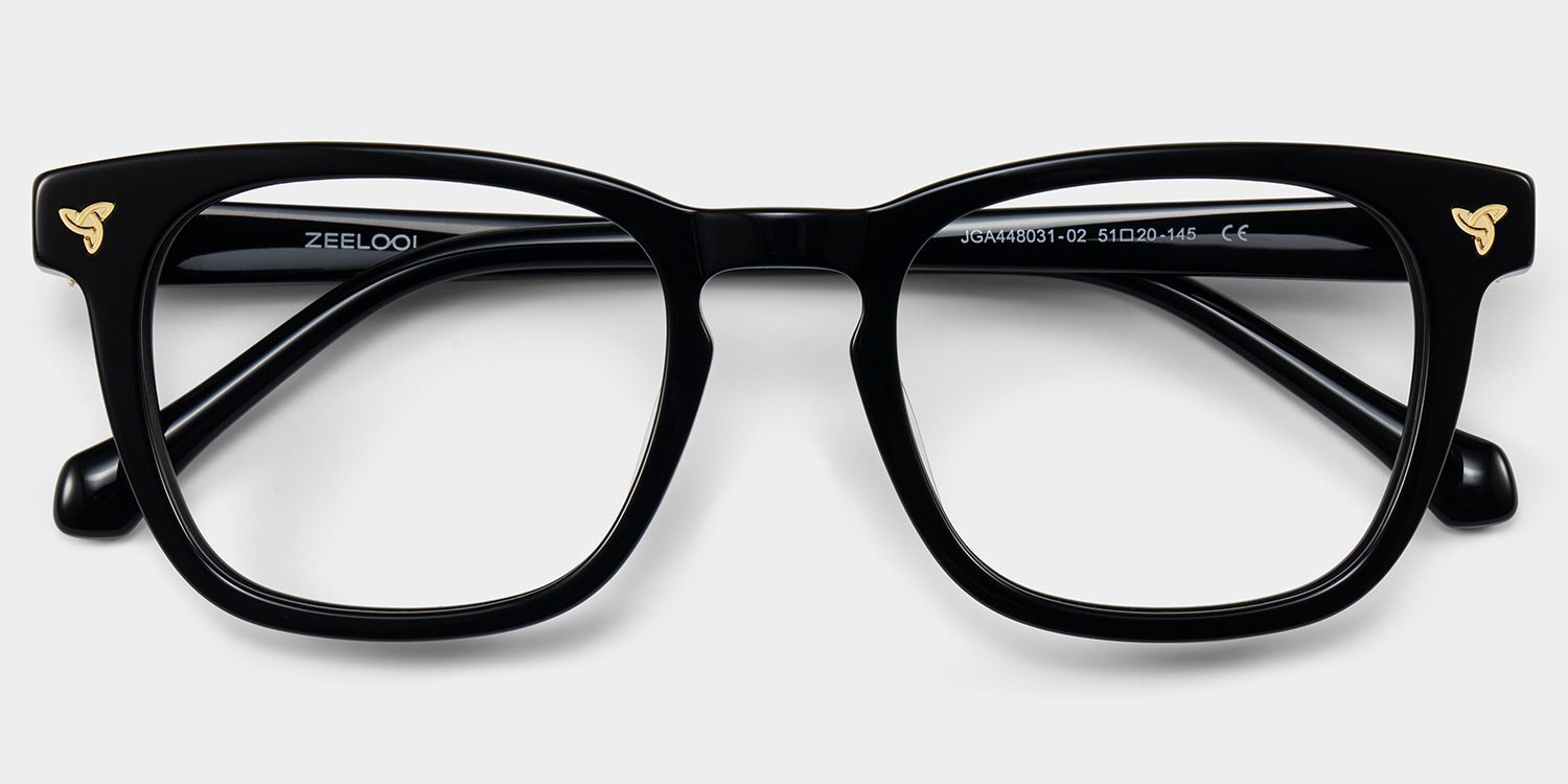 Lunettes à monture noire carrée Heather en ligne | ZEELOOL2
