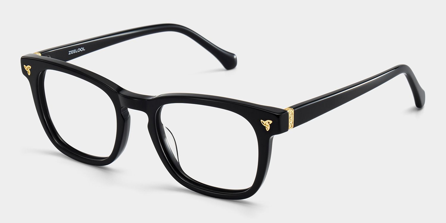 Lunettes à monture noire carrée Heather en ligne | ZEELOOL3