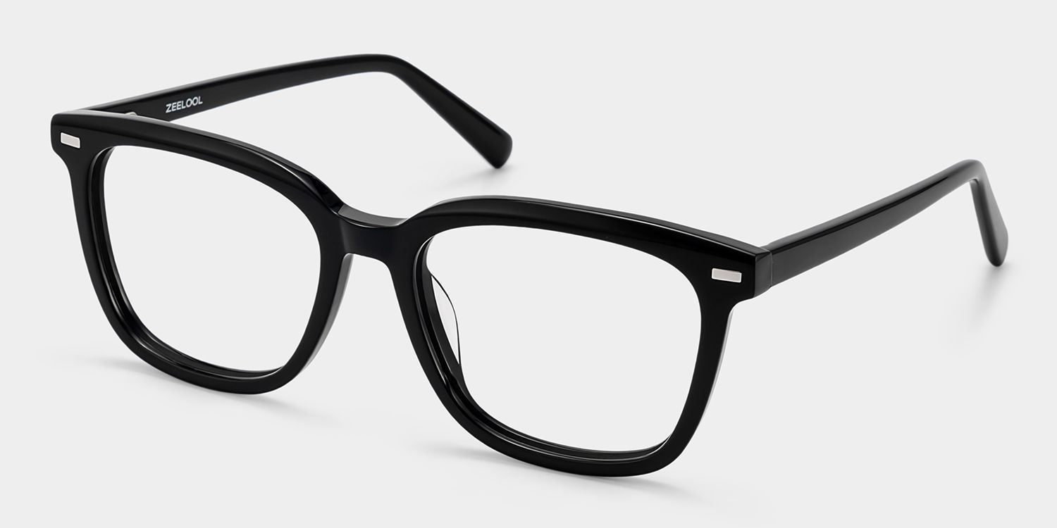 Lana Lunettes à Monture Carrée en Acétate Noir pour Femmes | ZEELOOL2
