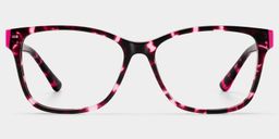 Eva Tortue rose Rectangulaire lunettes1