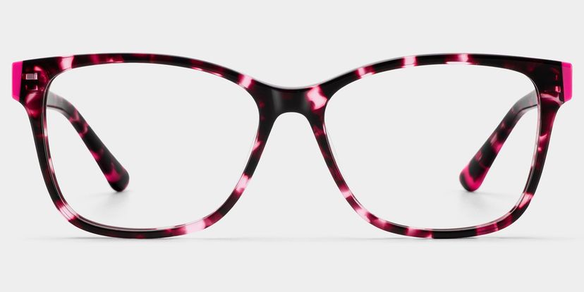 Eva Tortue rose Rectangulaire lunettes