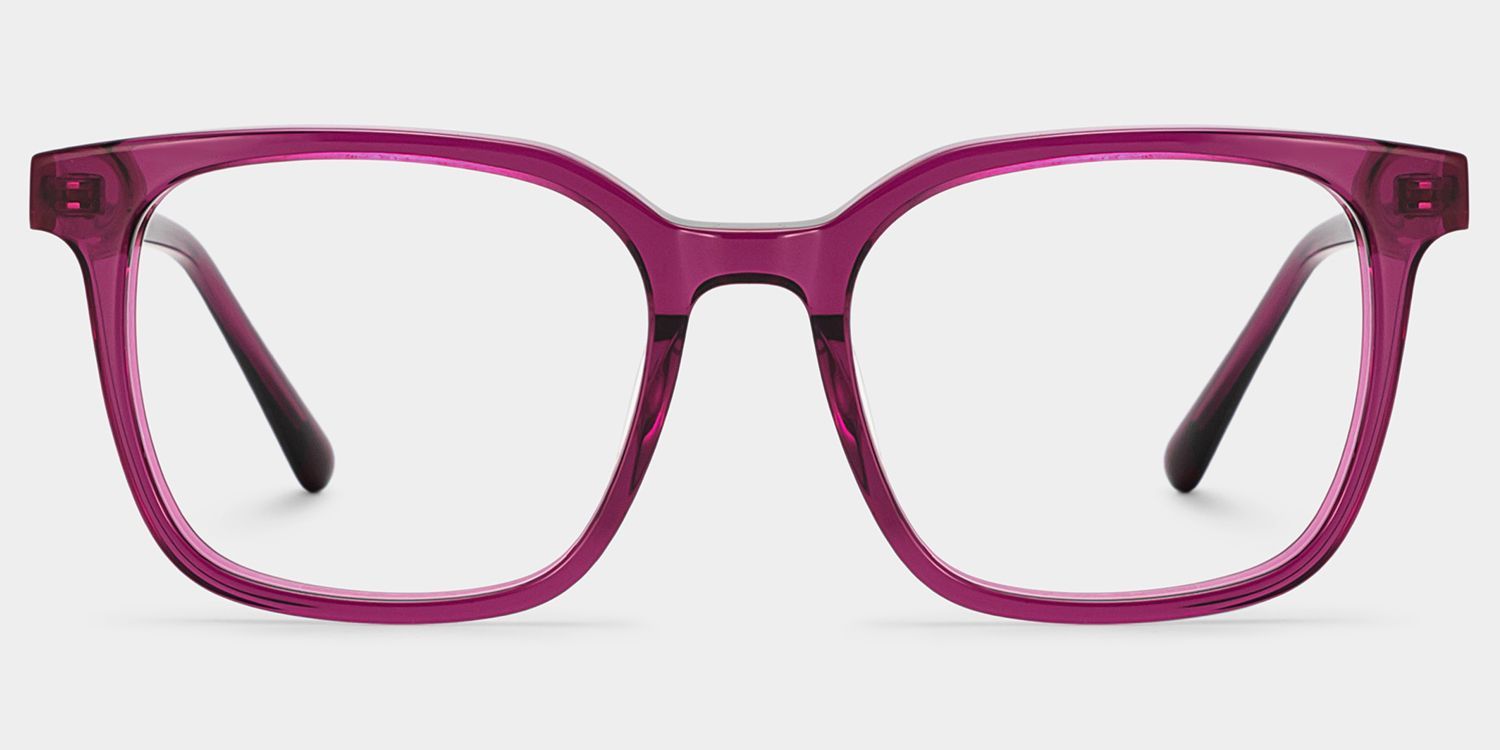 Lunettes Freya à monture carrée rouge en acétate pour femmes | ZEELOOL0