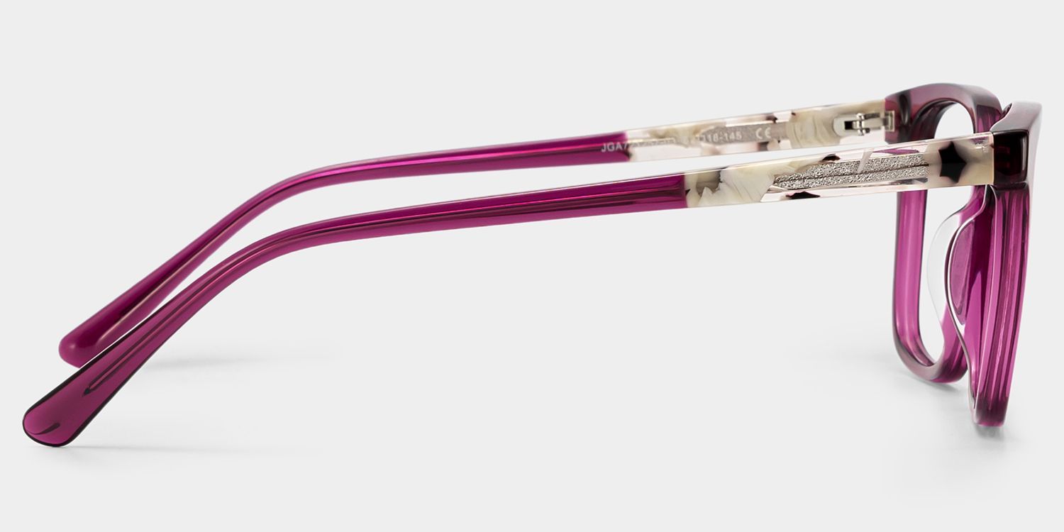 Lunettes Freya à monture carrée rouge en acétate pour femmes | ZEELOOL3