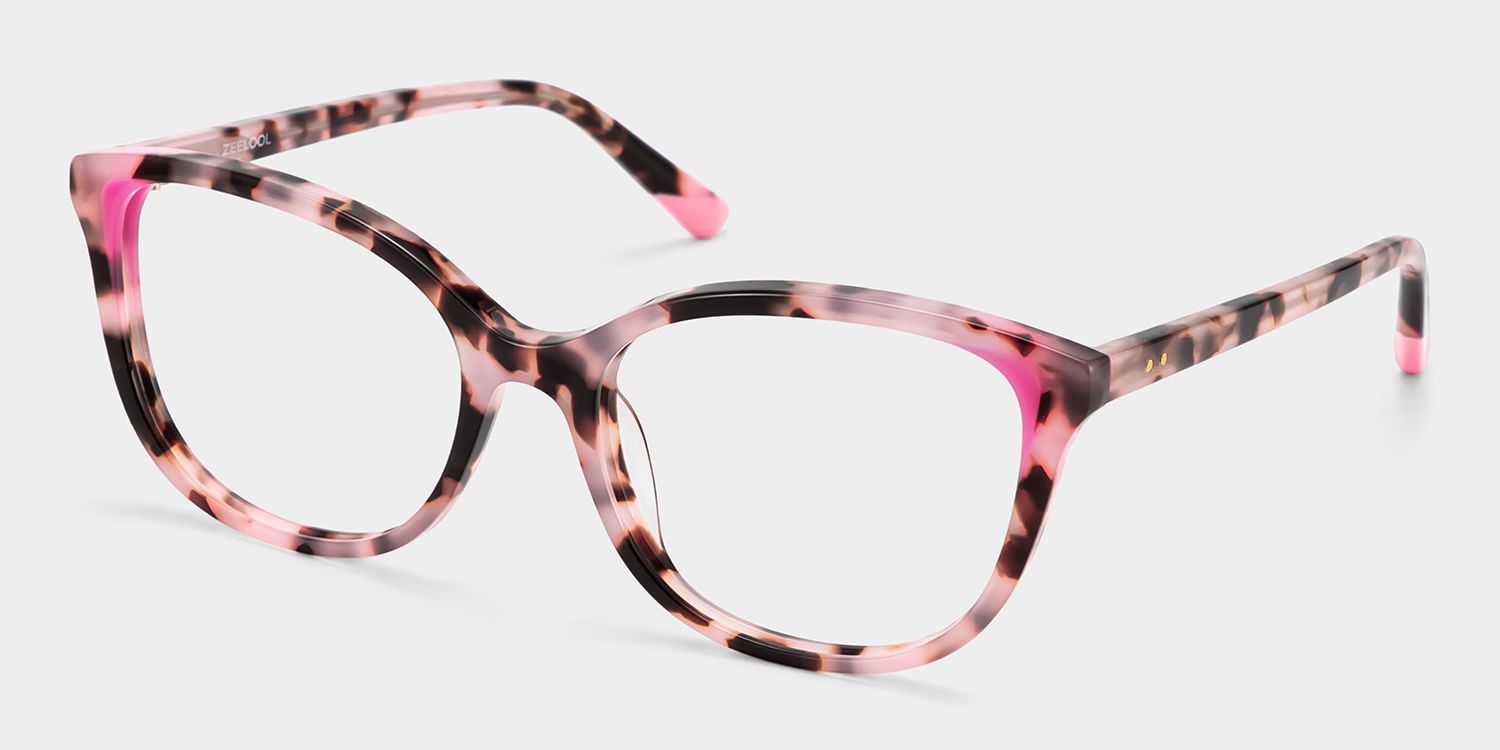 Lunettes à monture papillon Brady écaille de tortue rose pour femmes | ZEELOOL2