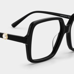 Elena noire Carré lunettes5