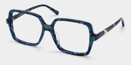 Elena tortue bleue Carré lunettes3