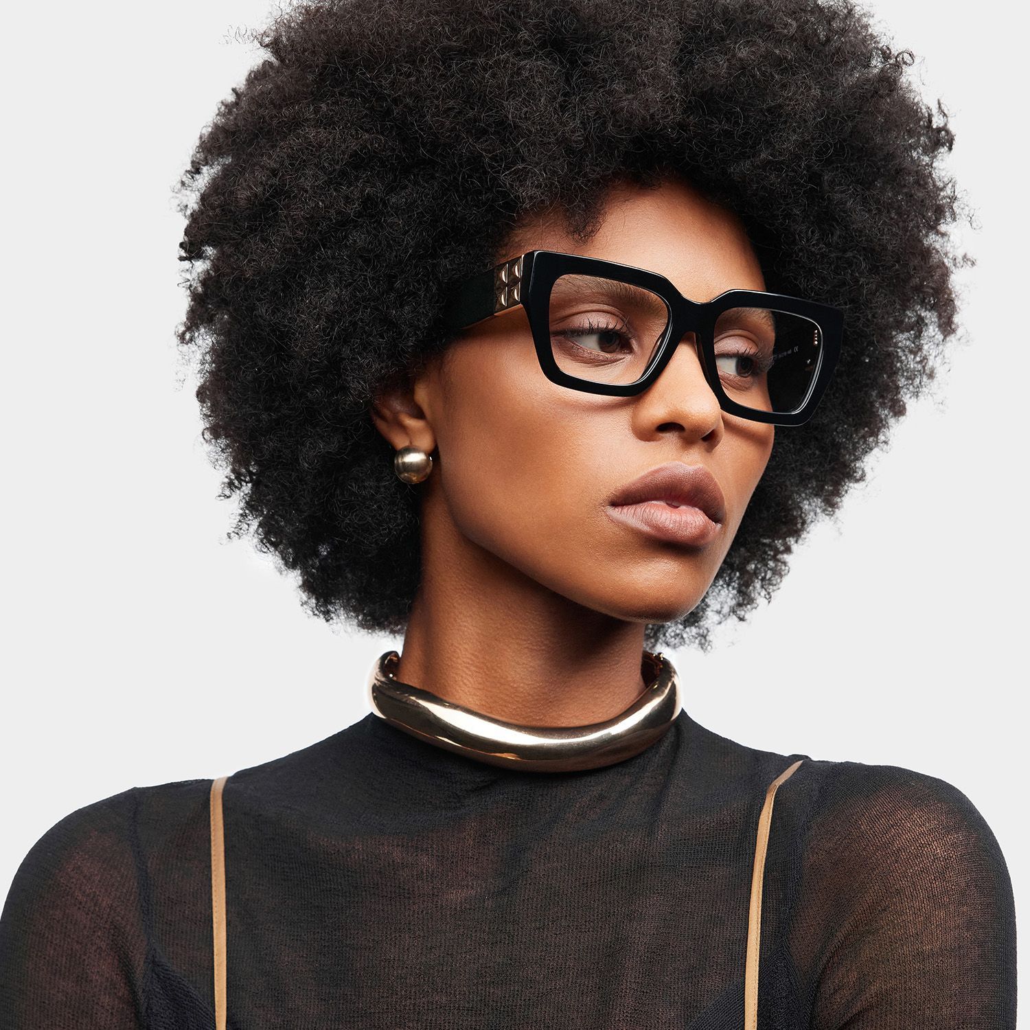 Lunettes Maddox à monture noire et carrée en ligne | ZEELOOL1