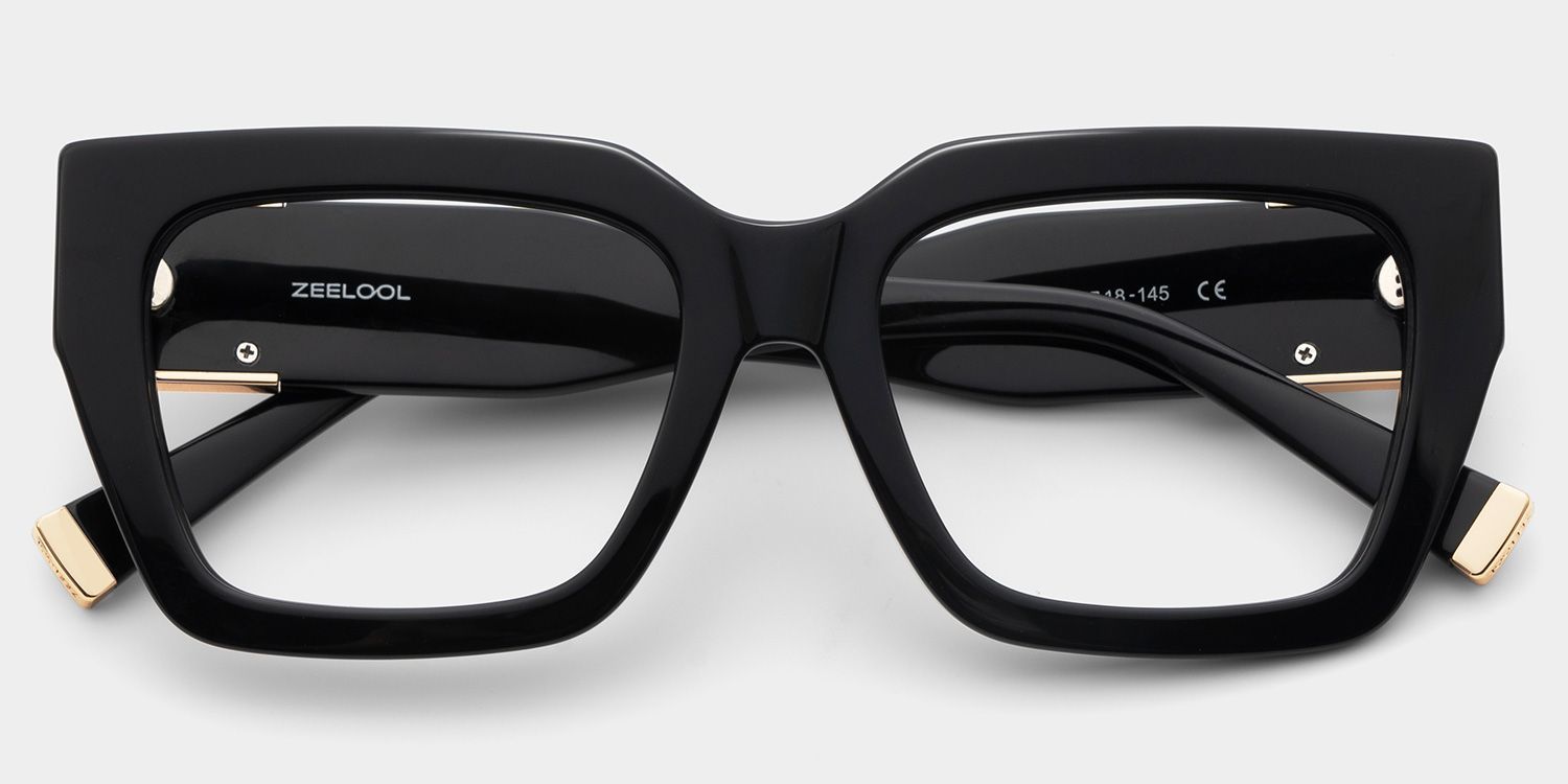 Lunettes Maddox à monture noire et carrée en ligne | ZEELOOL3