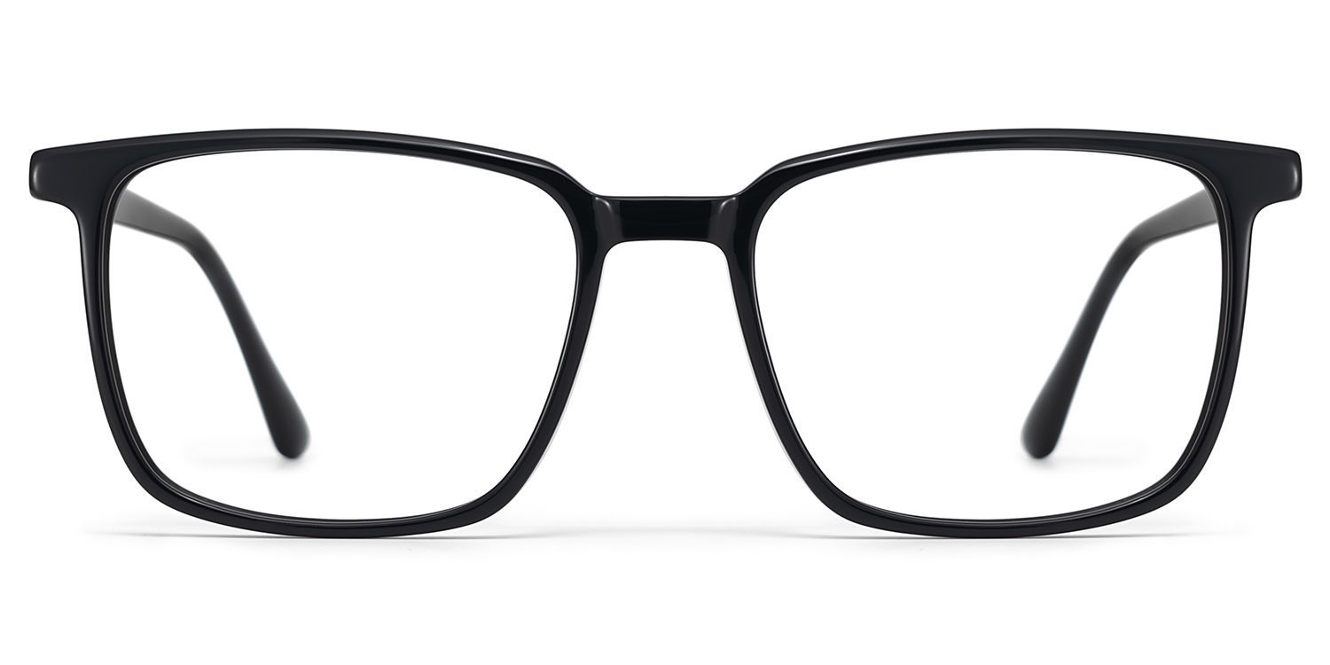 Lunettes noires rectangulaires - Lunettes à monture en acétate Aidan0