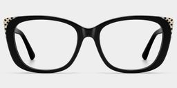 Madeline Noir Cat-eye lunettes1