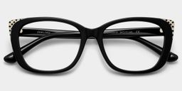 Madeline Noir Cat-eye lunettes2