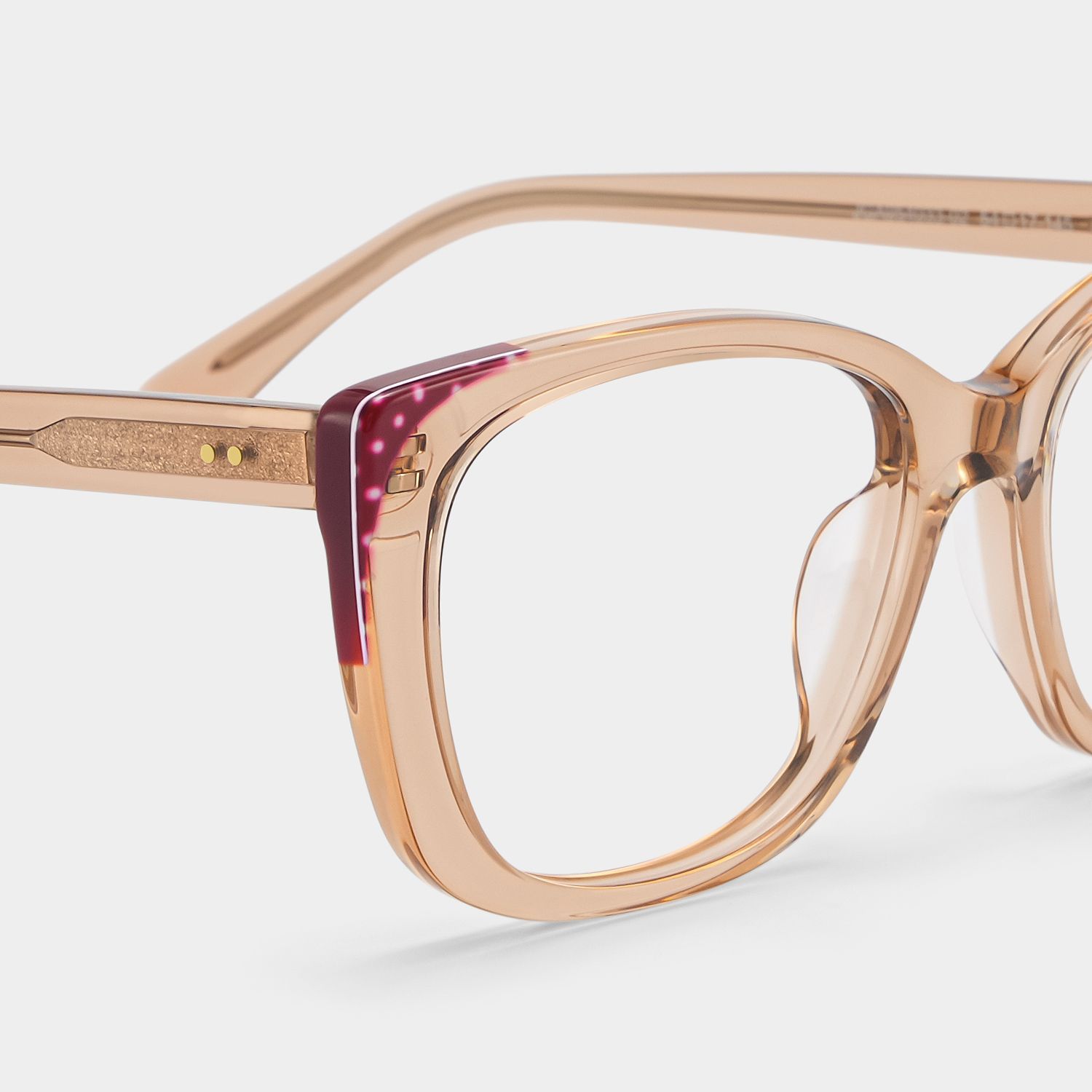 Madeline Lunettes monture œil-de-chat beige pour Femme | ZEELOOL4