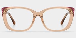 Madeline Beige Cat-eye lunettes0