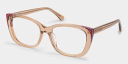 Madeline Beige Cat-eye lunettes2