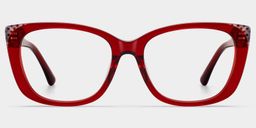 Madeline Rouge Cat-eye lunettes0