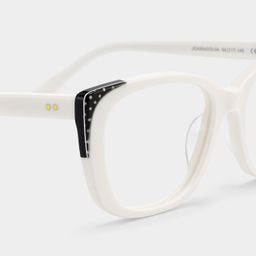 Madeline Blanc Cat-eye lunettes4