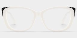 Madeline Blanc Cat-eye lunettes0