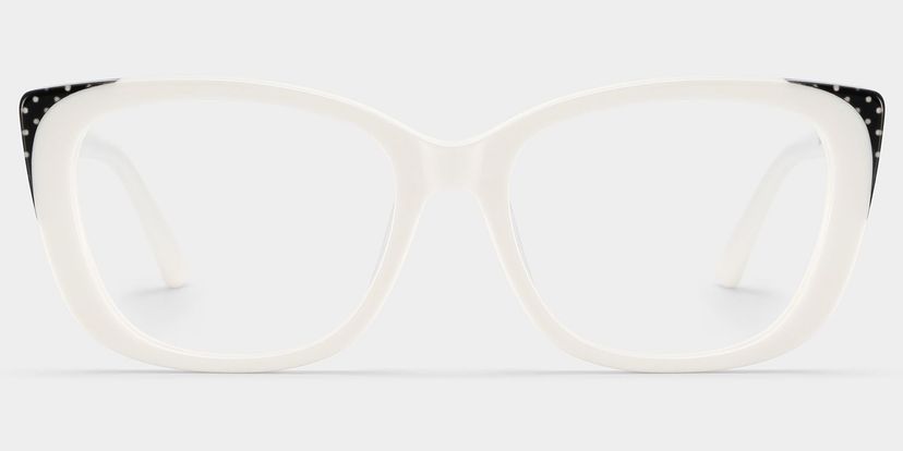 Madeline Blanc Cat-eye lunettes
