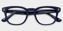 Pierce Bleu Ronde lunettes1