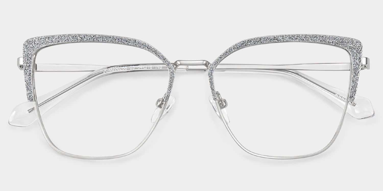 Lunettes rectangulaires argentées Javier en ligne | ZEELOOL1